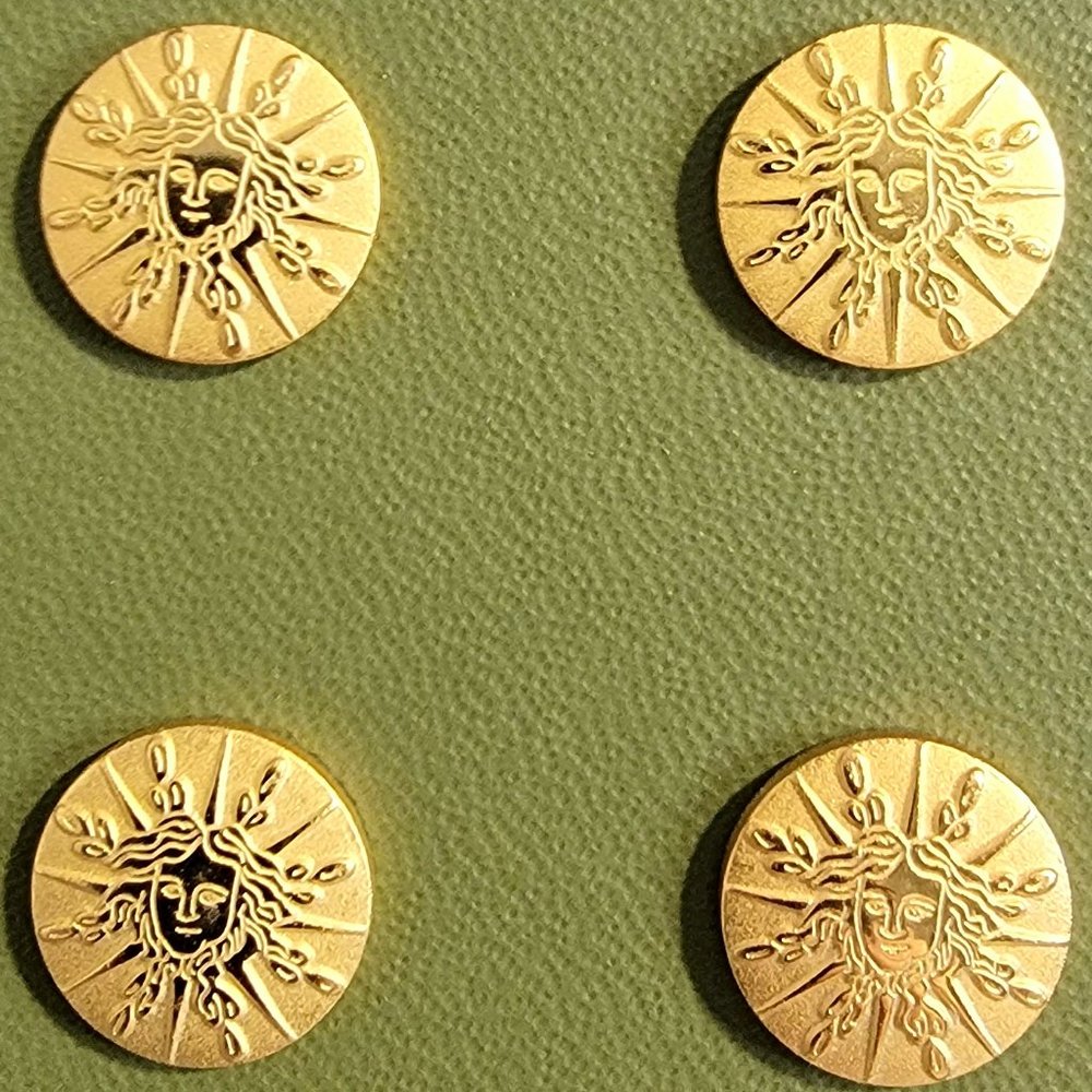 MIB CHRISTOFLE 12 Gold Tone Soleil Buttons for Jacket or Blazer - Picture 4 of 6